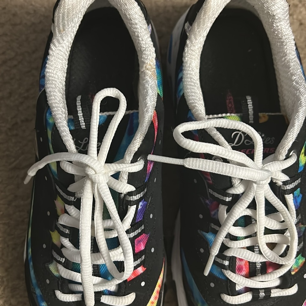 Skechers Black and Multicolor Women's Sneakers - Picture 6 of 10